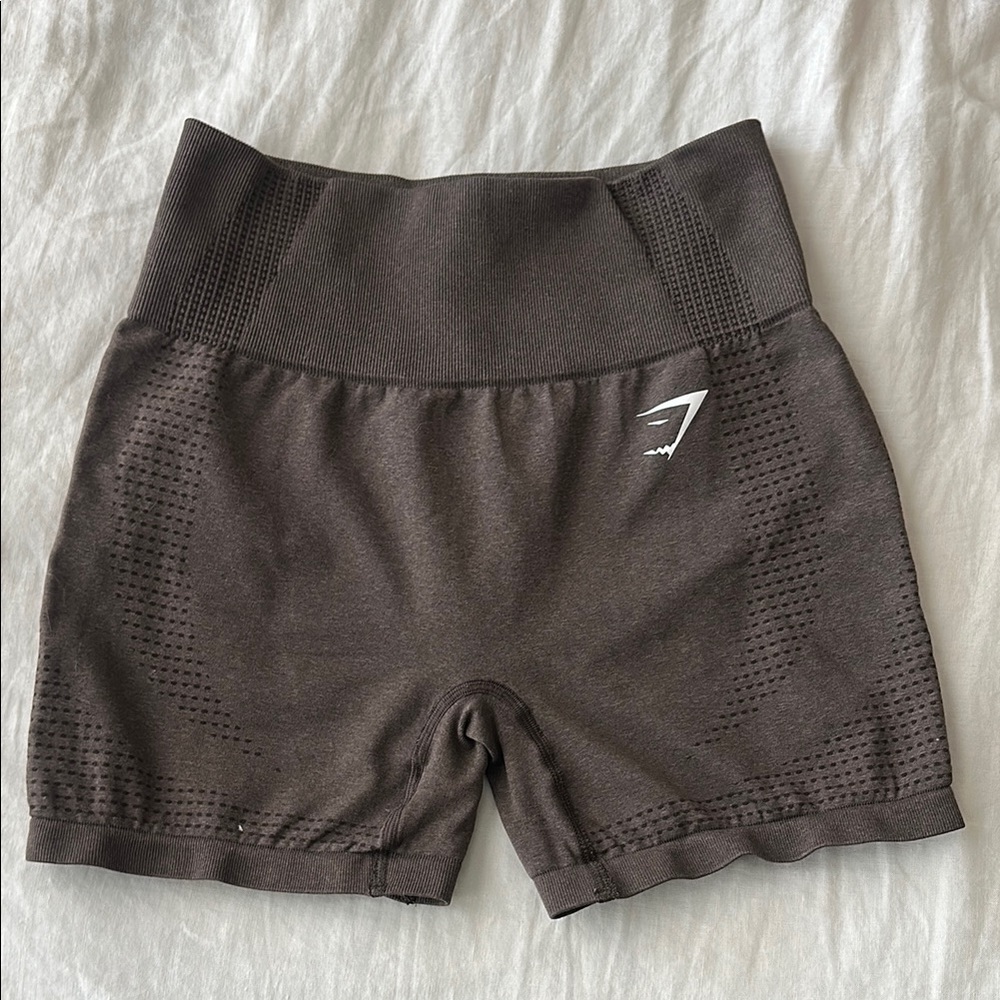 Gymshark VITAL Seamless High-Waist Bike Shorts - Dark Brown